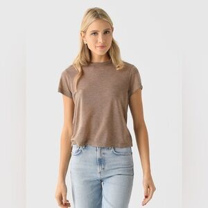 Agolde Adine Light Brown Short Sleeve Tee